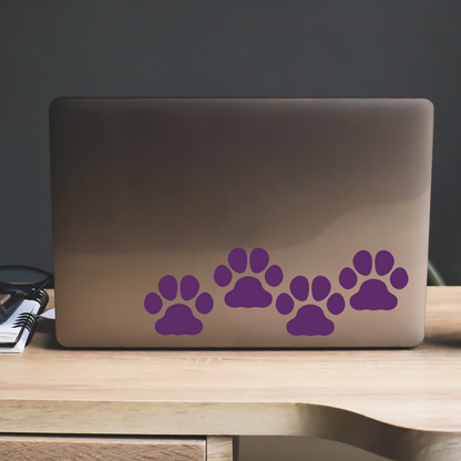 Violet Paw Print Stickers