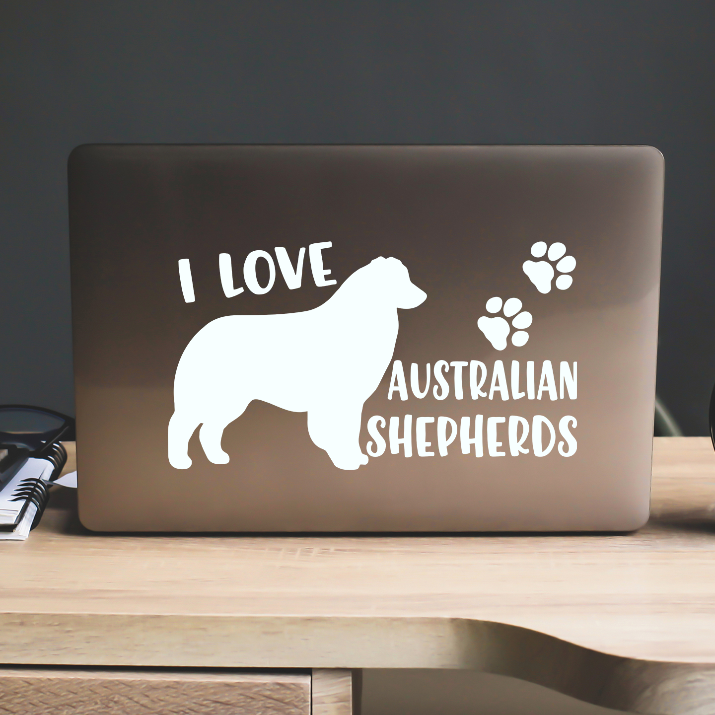 I Love Australian Shepherds Sticker