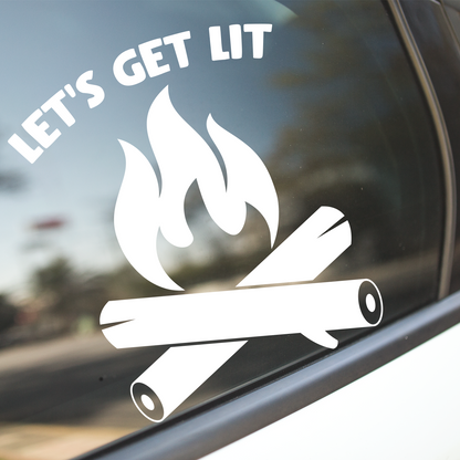 Lets Get Lit Campfire Sticker