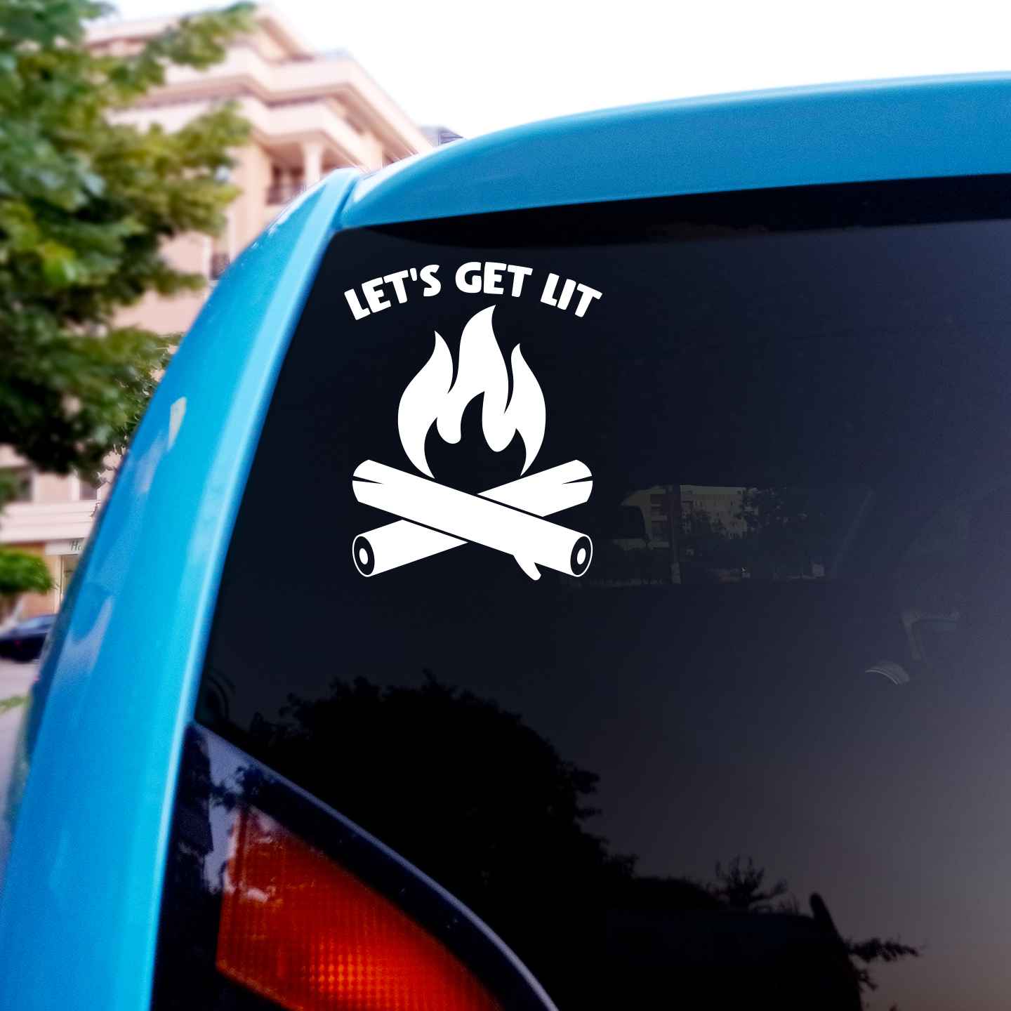 Lets Get Lit Campfire Sticker