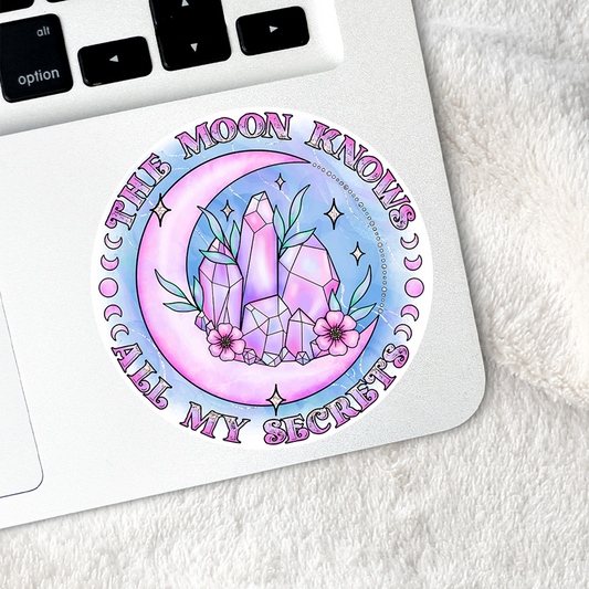 The Moon Knows My Secrets Sticker