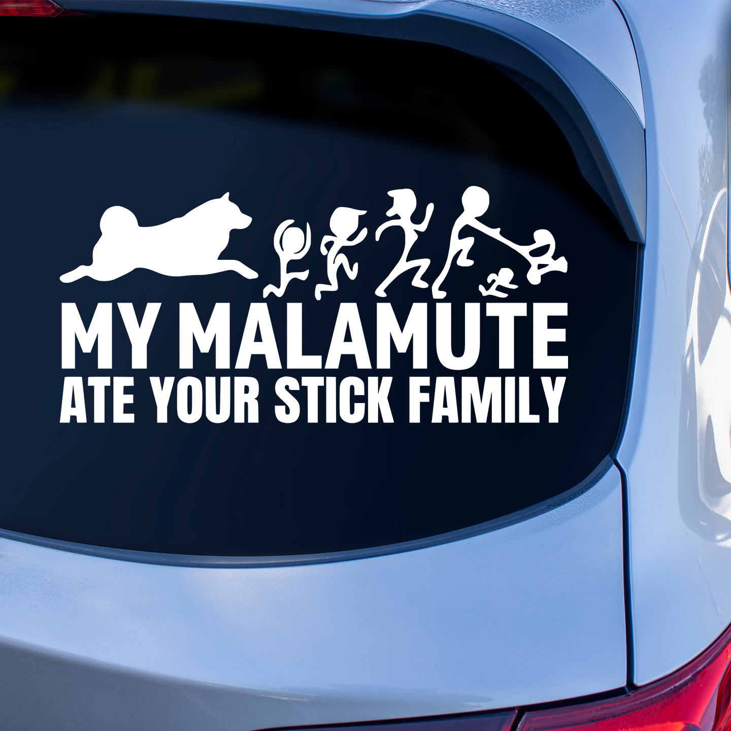 My Alaskan Malamute Ate Your Stick Family Sticker