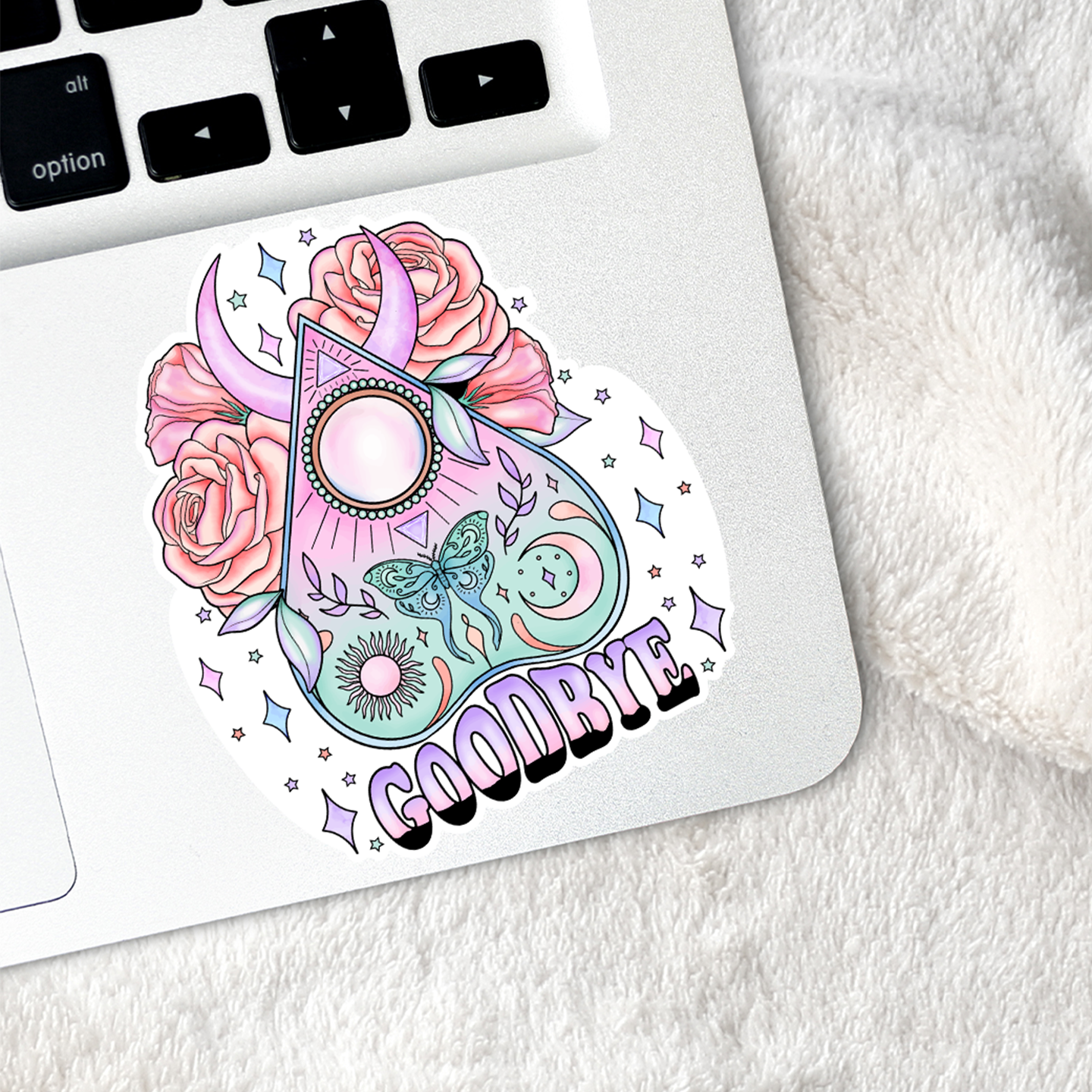 Ouija Planchette Goodbye Sticker