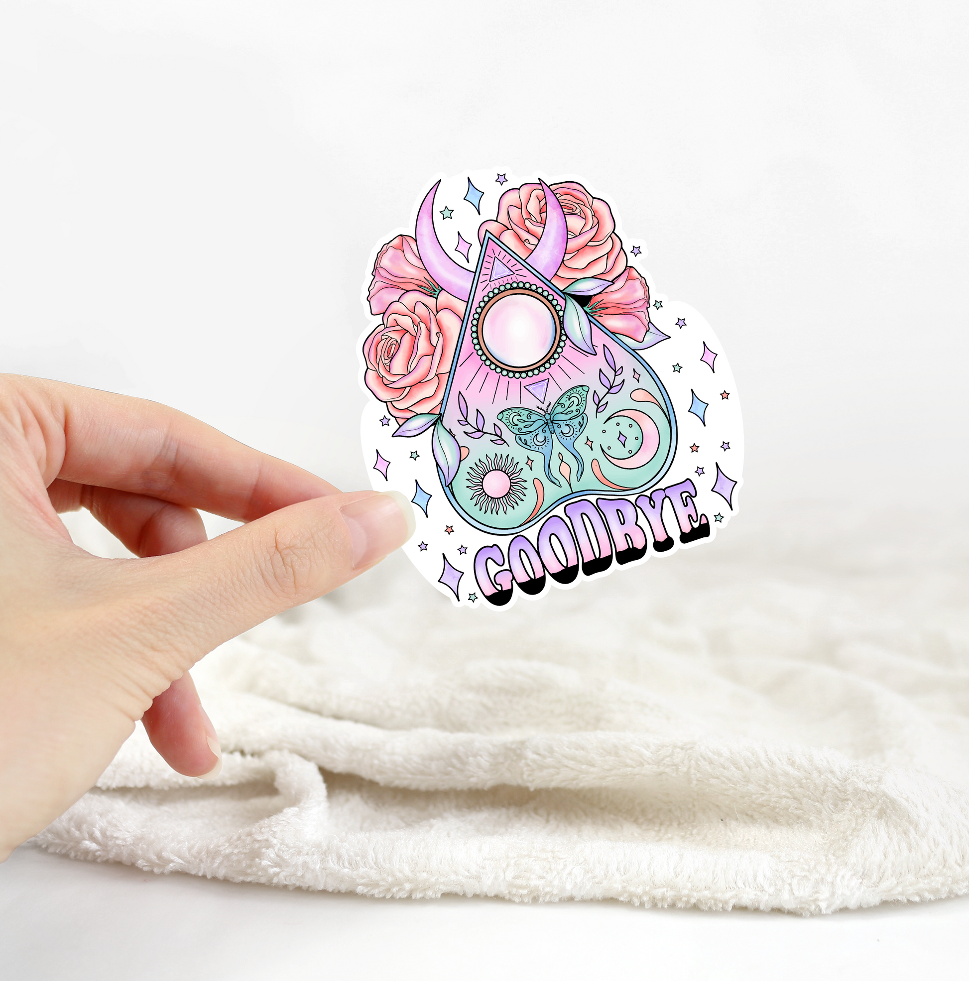 Ouija Planchette Goodbye Sticker