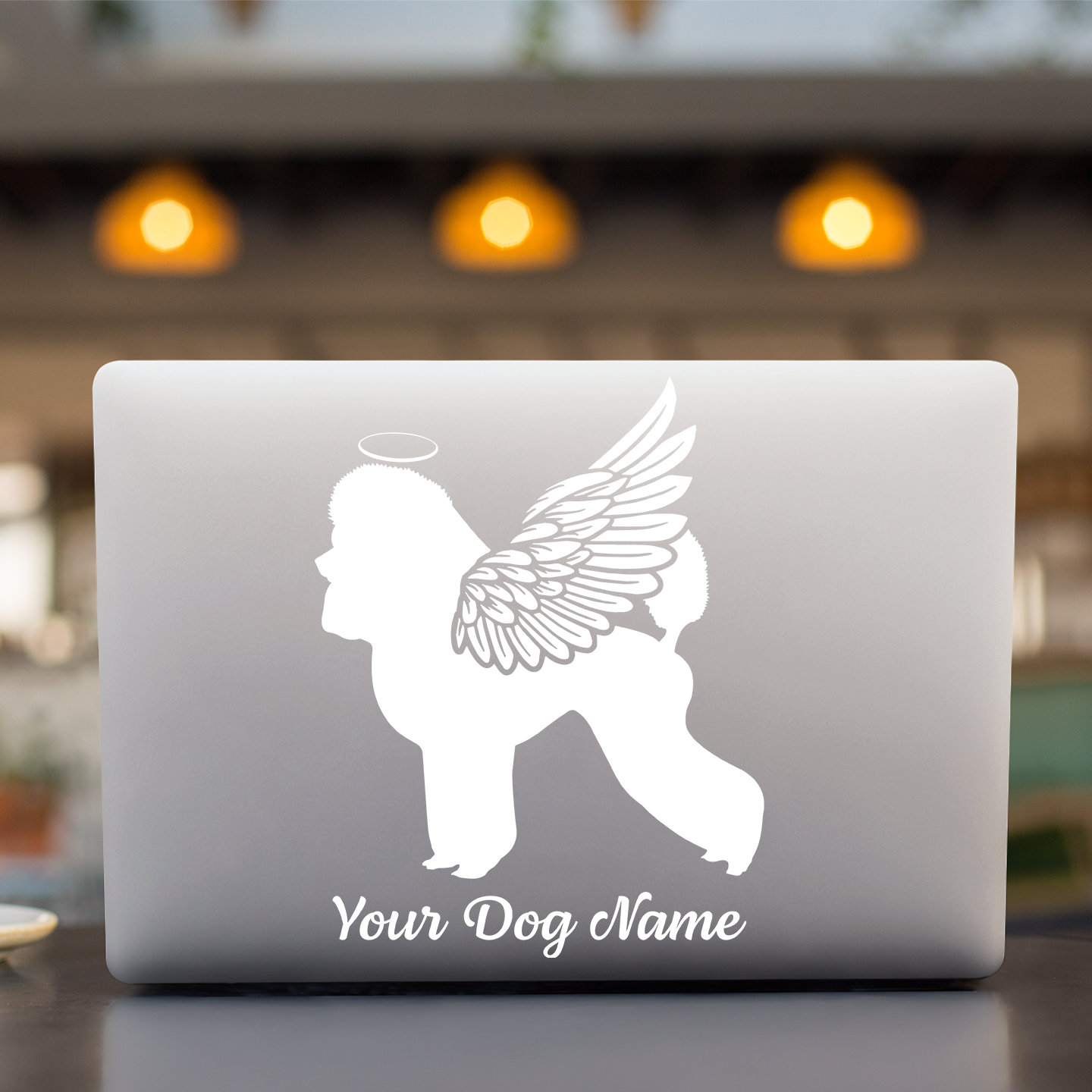 Poodle With Angel Wings Sticker