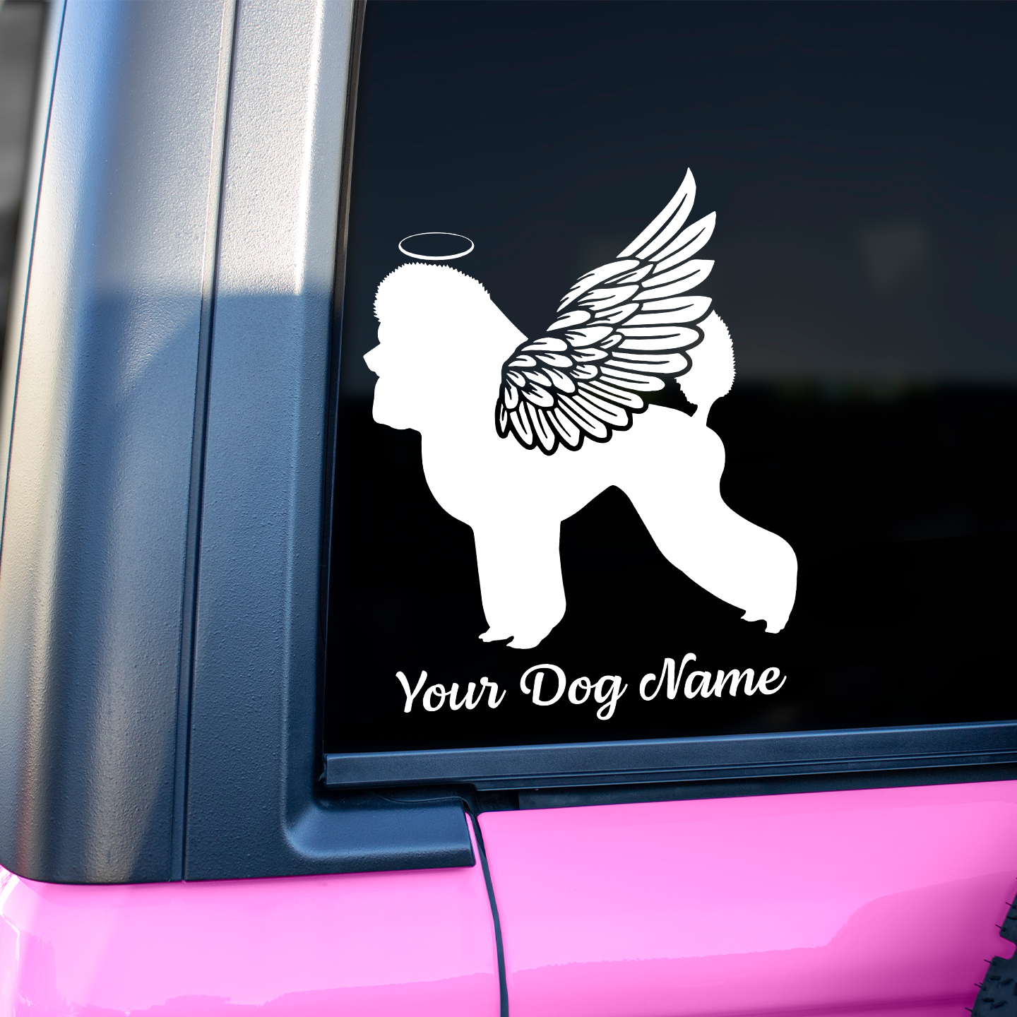 Poodle With Angel Wings Sticker