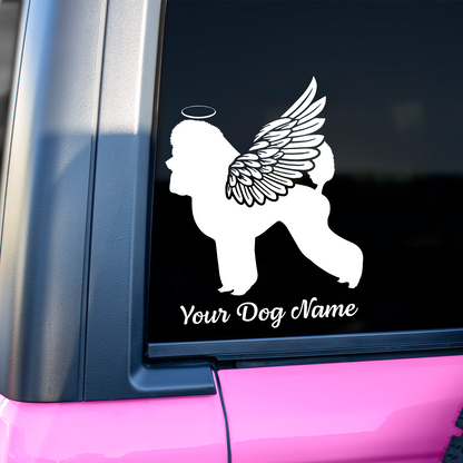 Poodle With Angel Wings Sticker