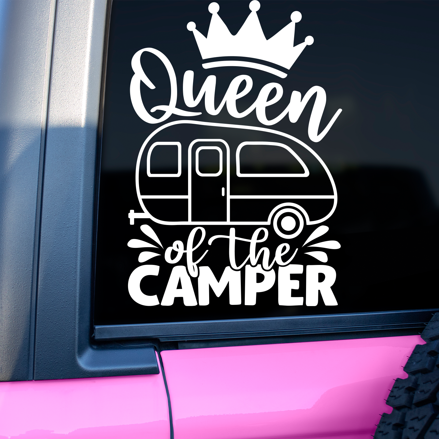 Queen Of The Camper Sticker