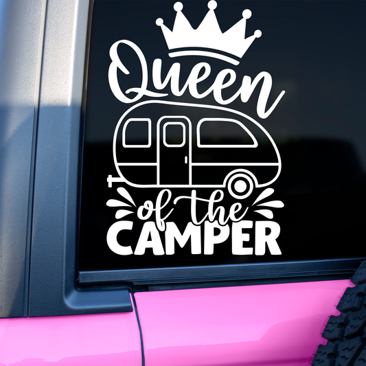 Queen Of The Camper Sticker
