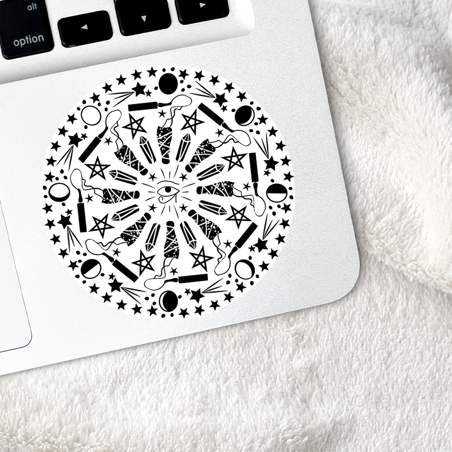 Sage Crystal Moon Sticker