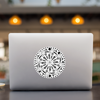 Sage Crystal Moon Sticker