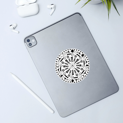 Sage Crystal Moon Sticker