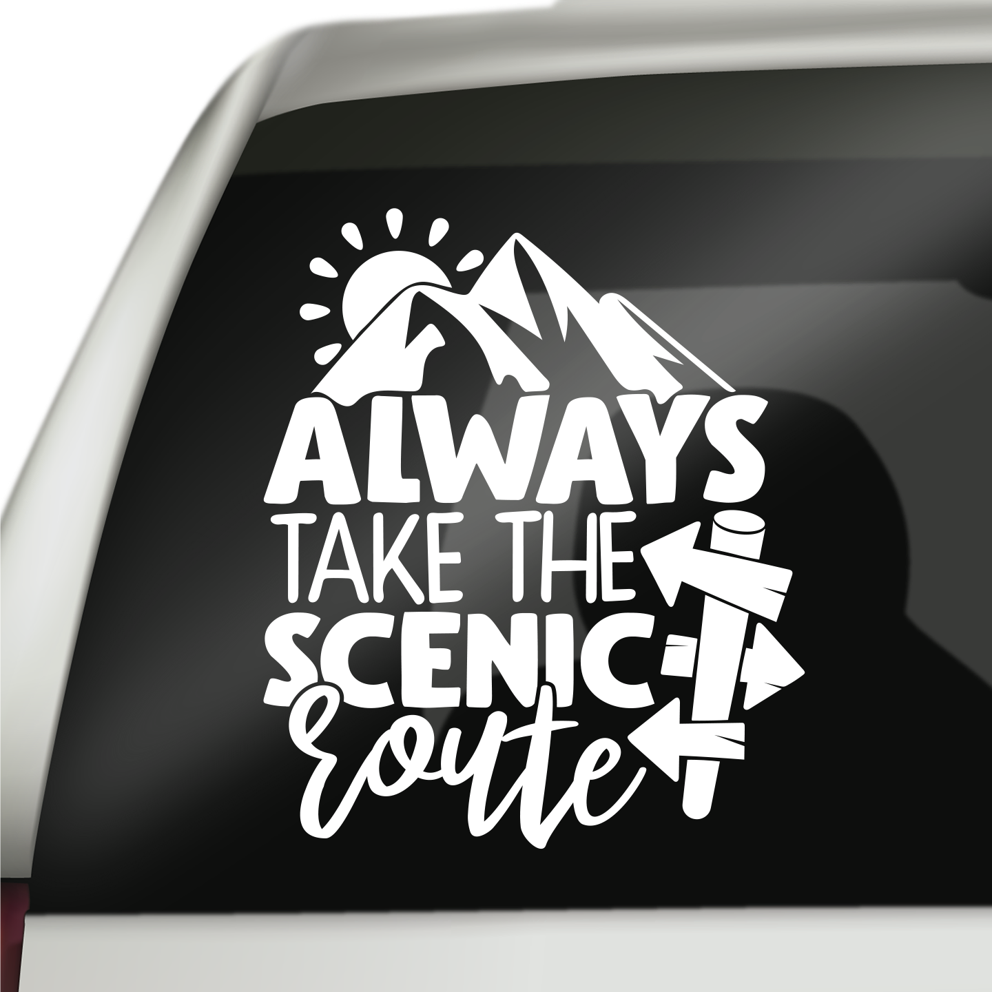 Always Take The Scenic Route Sticker