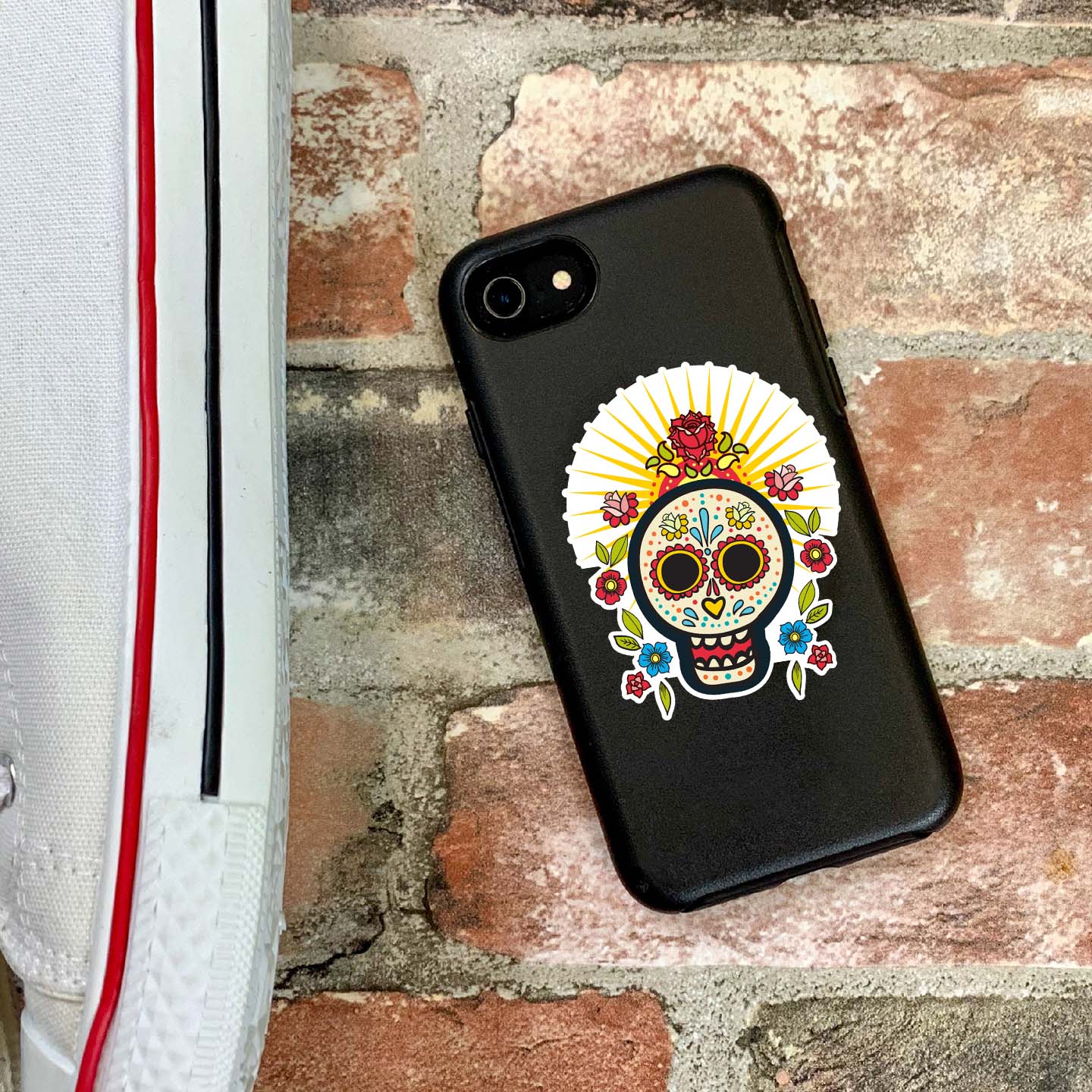 Sugar Skull Sunrise Sticker