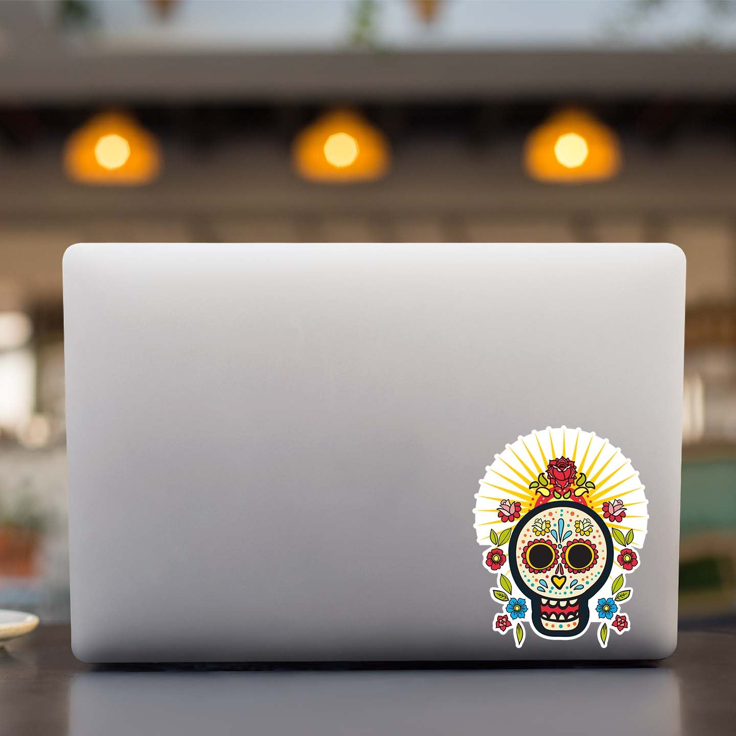 Sugar Skull Sunrise Sticker