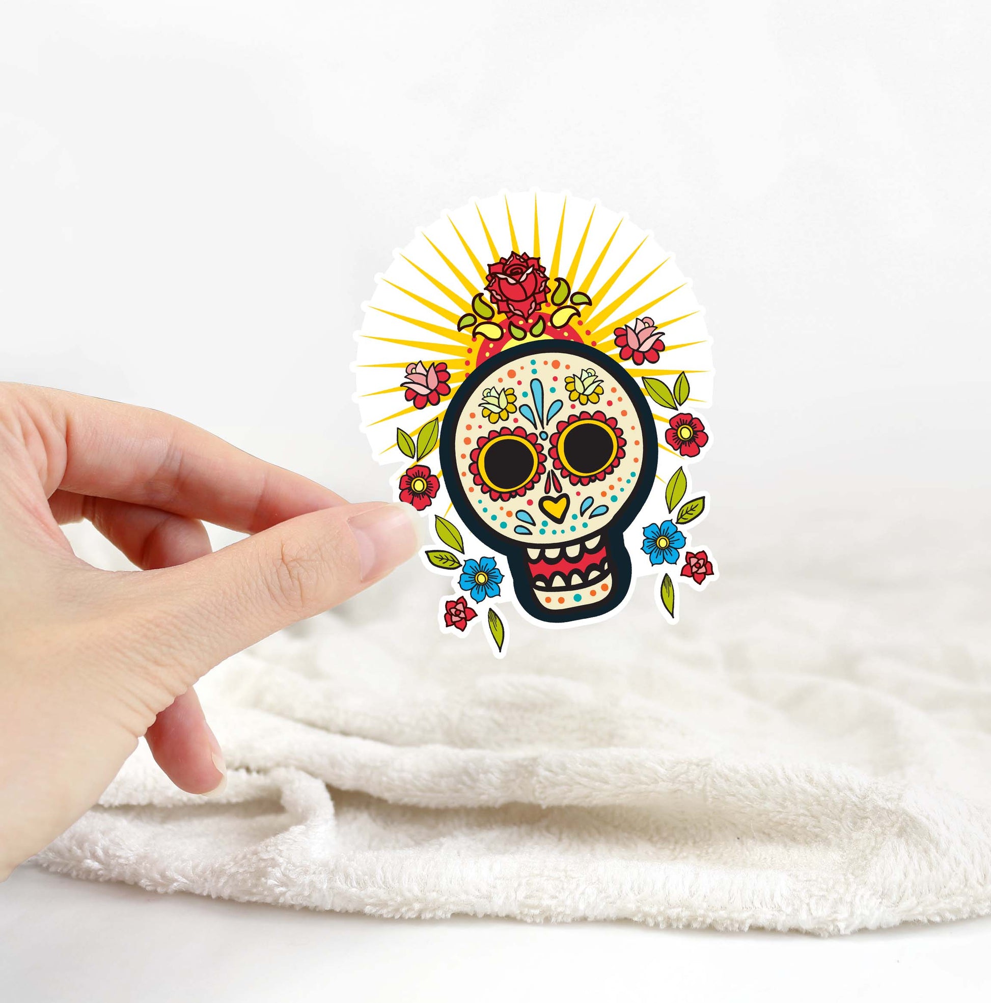 Sugar Skull Sunrise Sticker