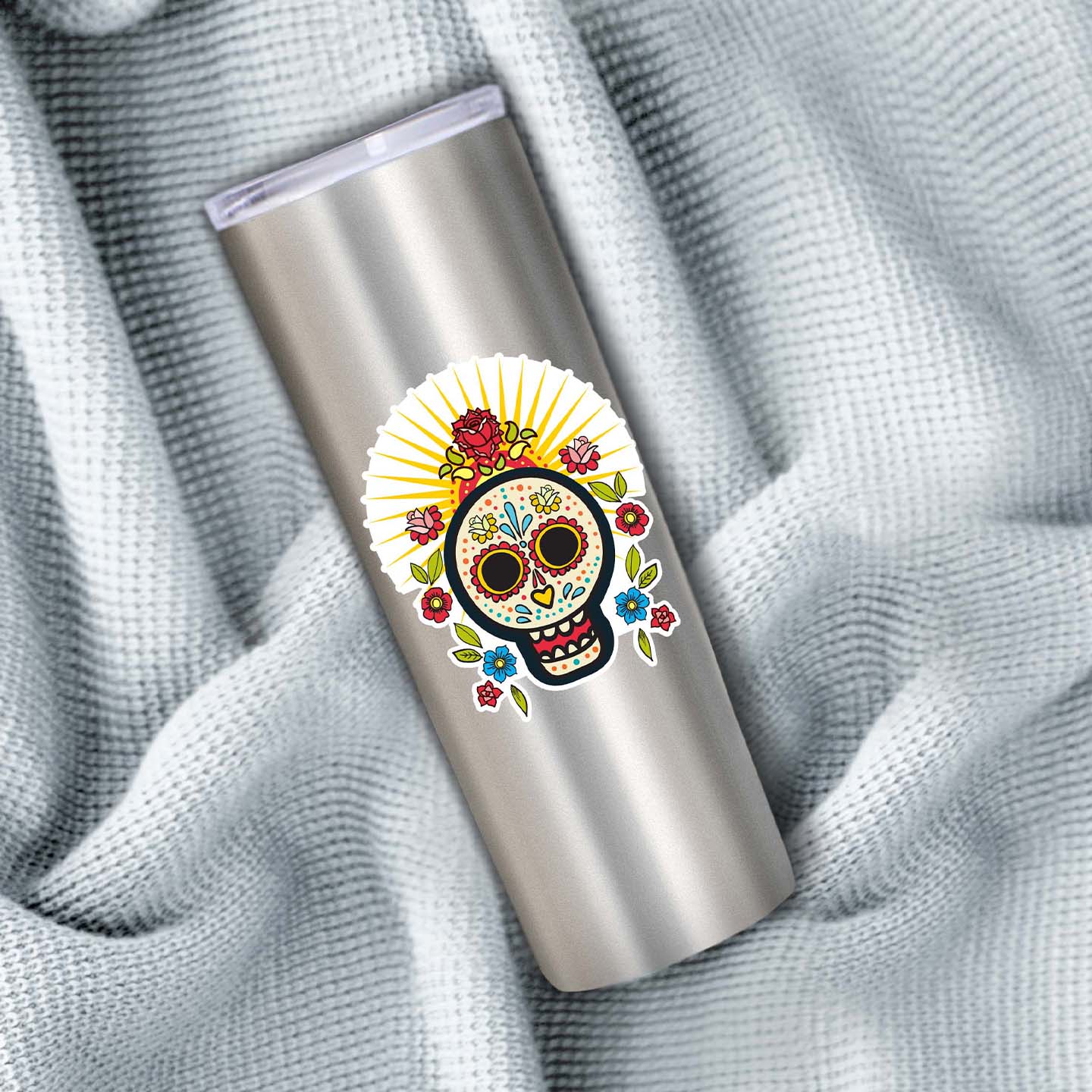 Sugar Skull Sunrise Sticker