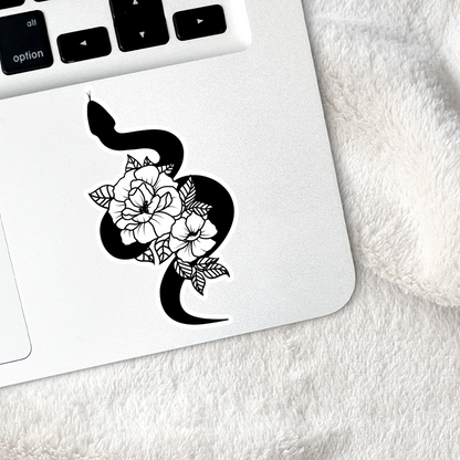 Floral Snake Sticker