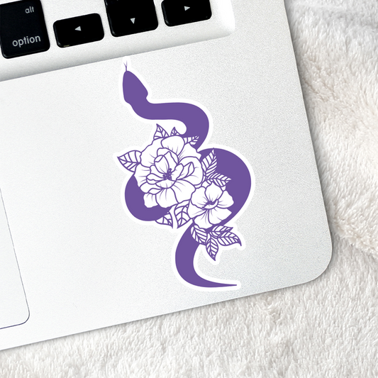 Floral Snake Sticker