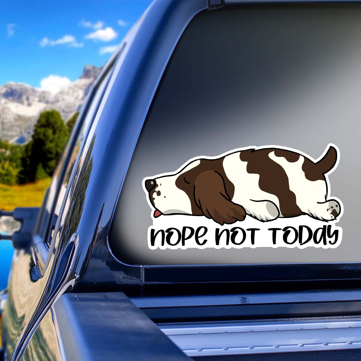 Springer Spaniel Nope Not Today Sticker