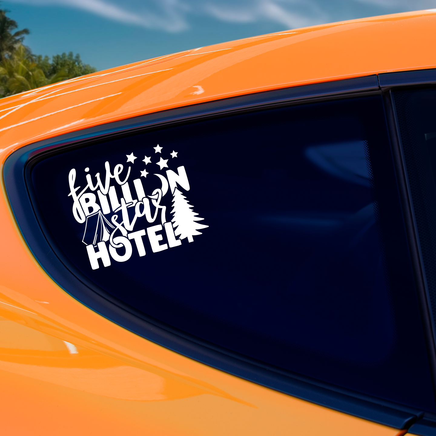 Five Billion Star Hotel Camping Sticker