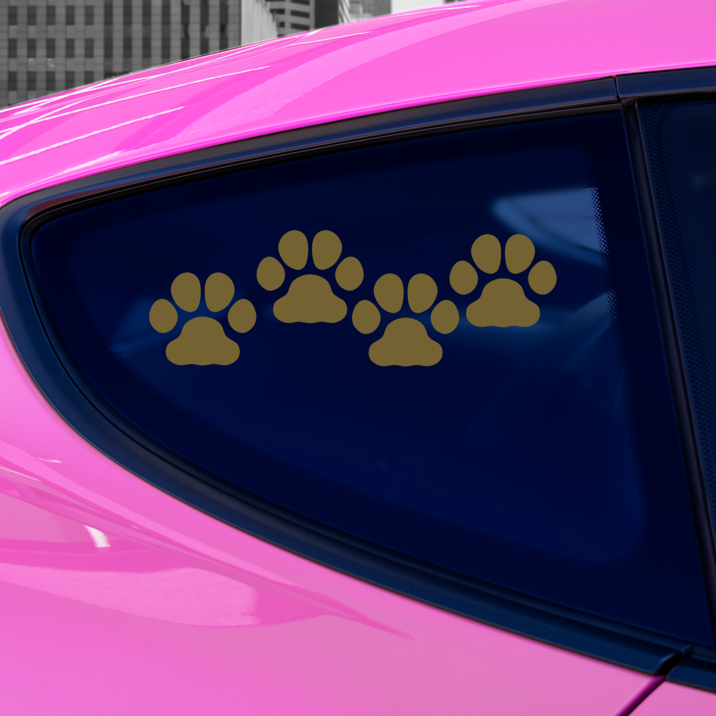 Gold Paw Print Stickers