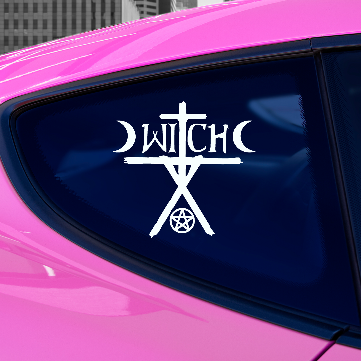 Witch Cross Pentagram Sticker