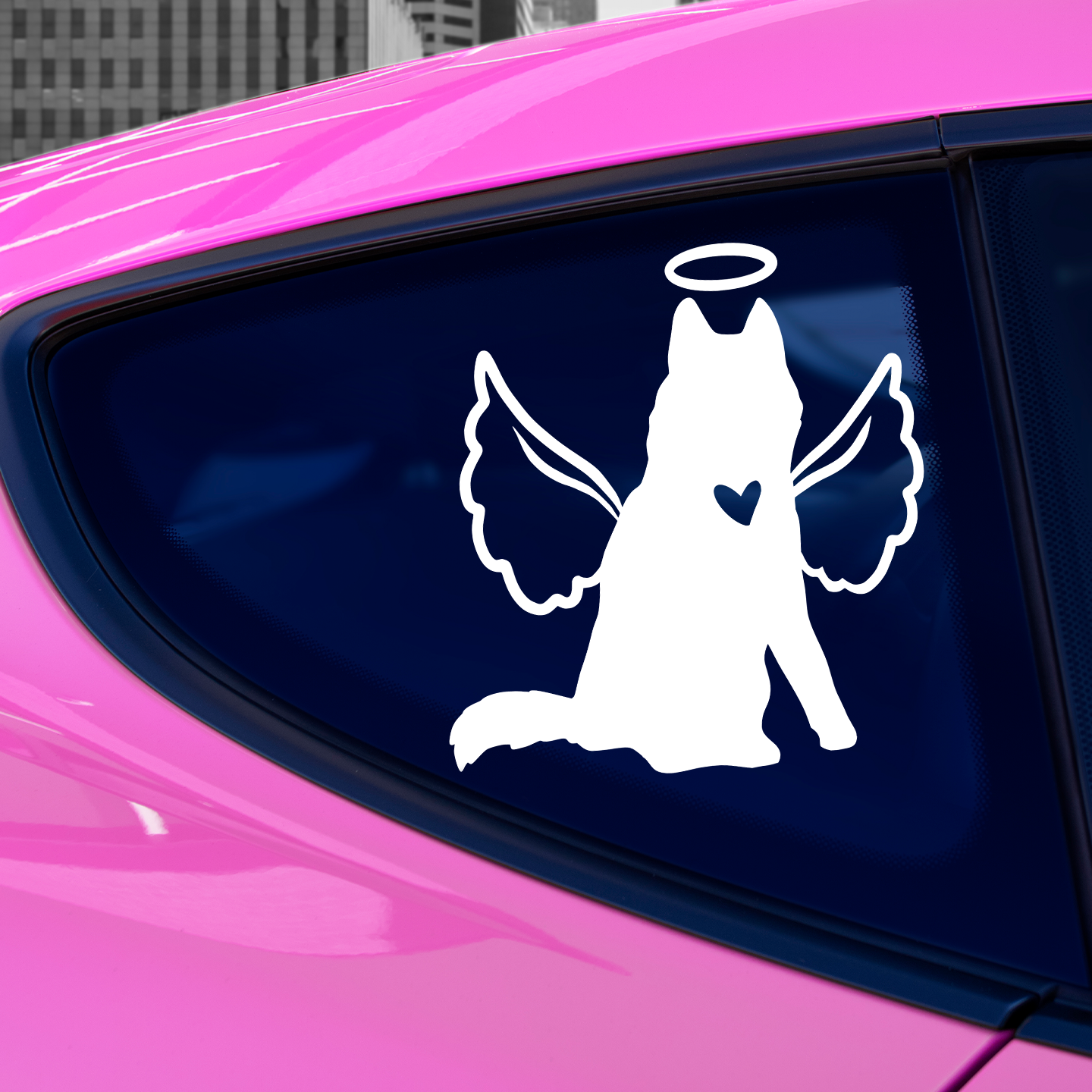 Siberian Husky With Angel Wings Sticker