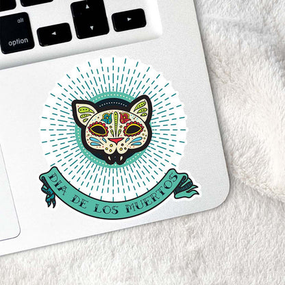 Sugar Skull Cat Sticker