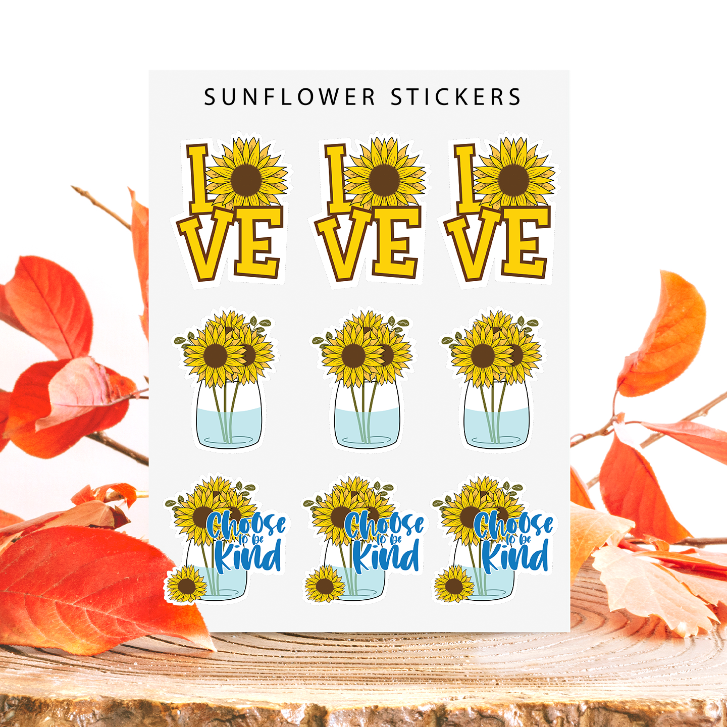 Sunflower Sticker Sheet