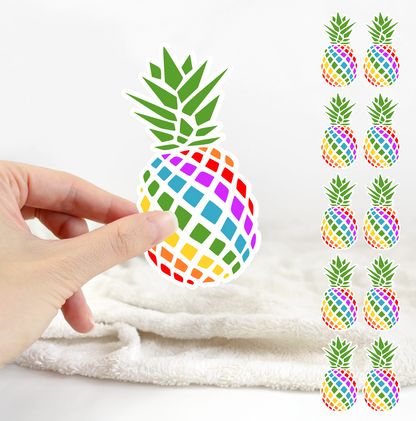 Rainbow Pineapple Stickers