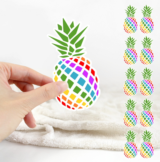 Rainbow Pineapple Stickers