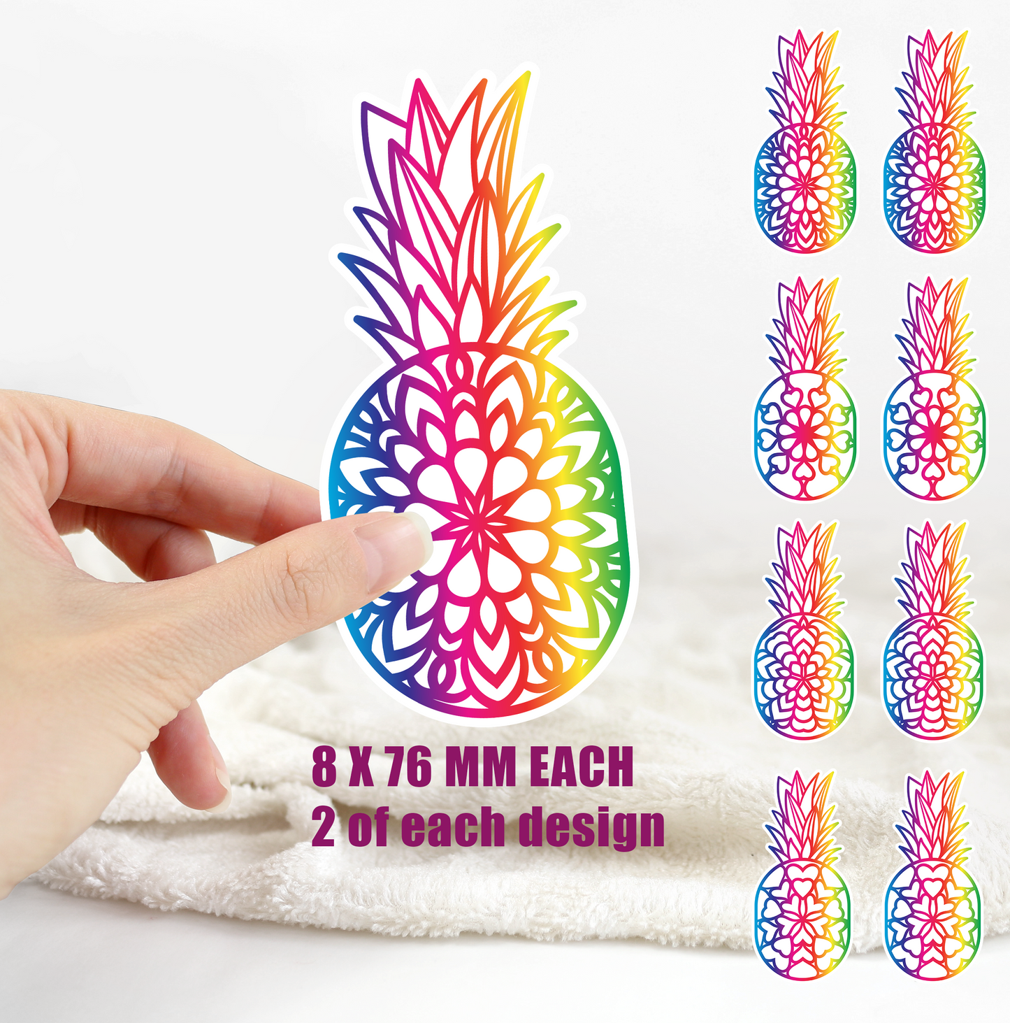 Pineapple Mandala Stickers