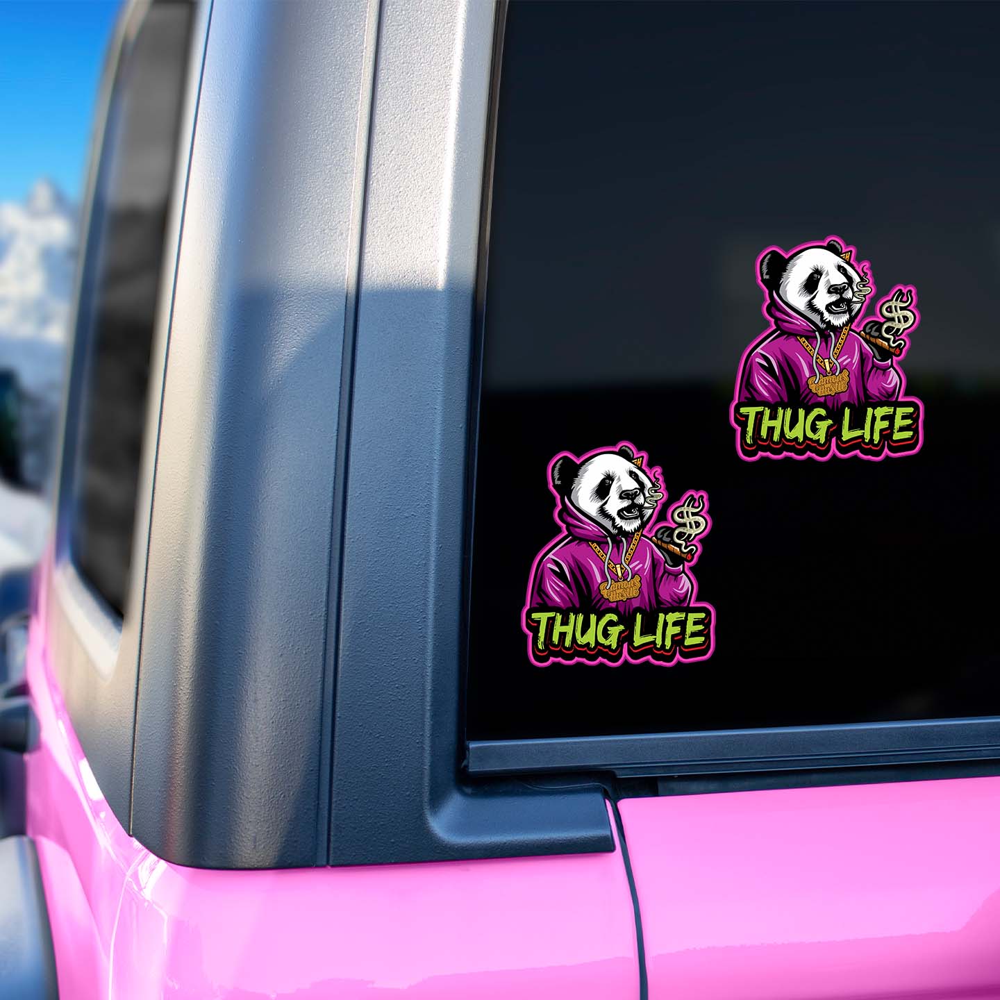 Thug Life Panda Sticker Sheet