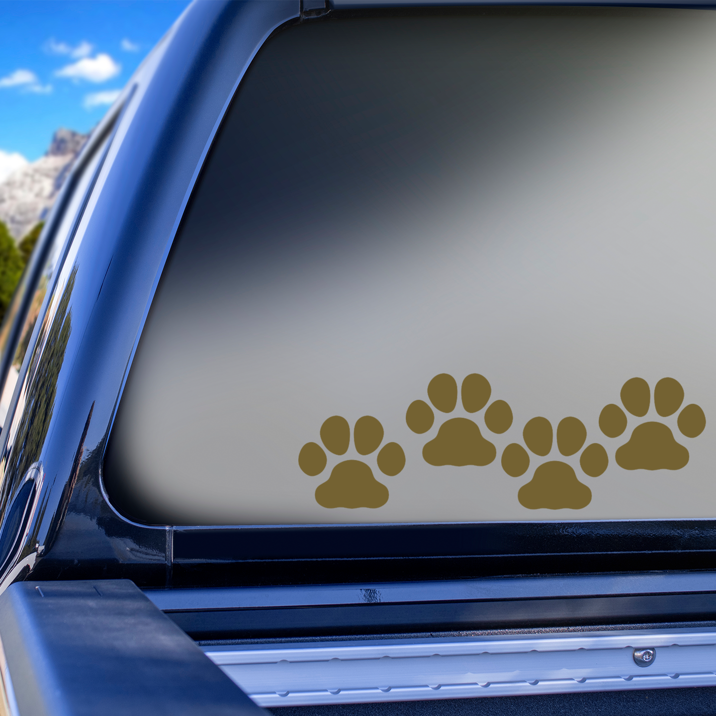 Gold Paw Print Stickers