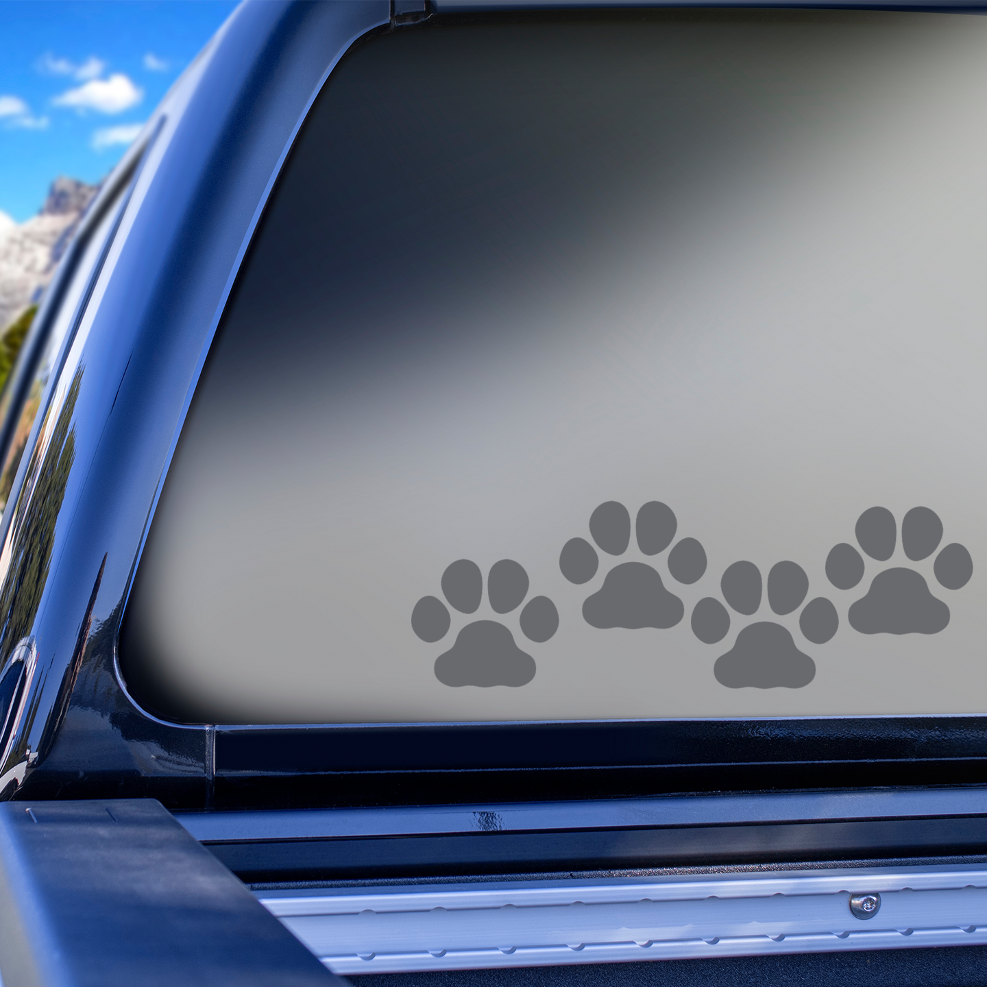 Silver Paw Print Stickers