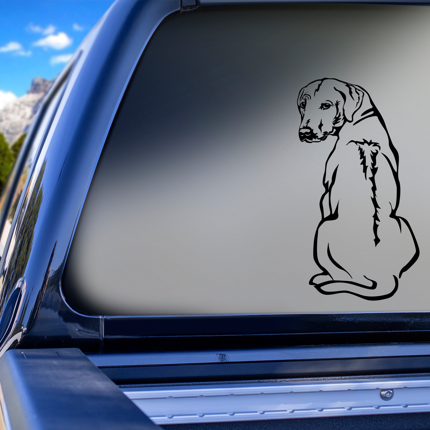 Rhodesian Ridgeback With Ridge Sticker