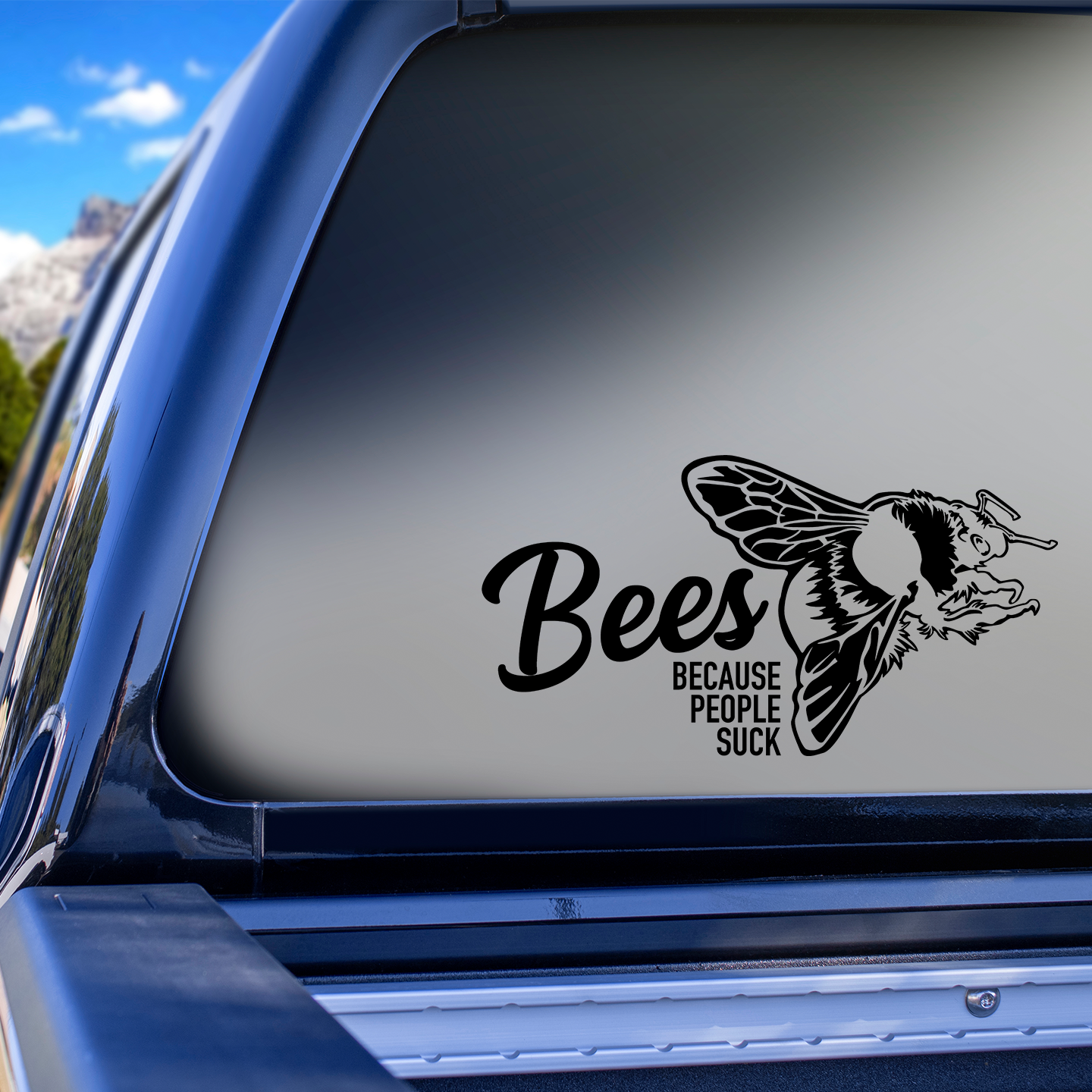 Bees Because People Suck Sticker