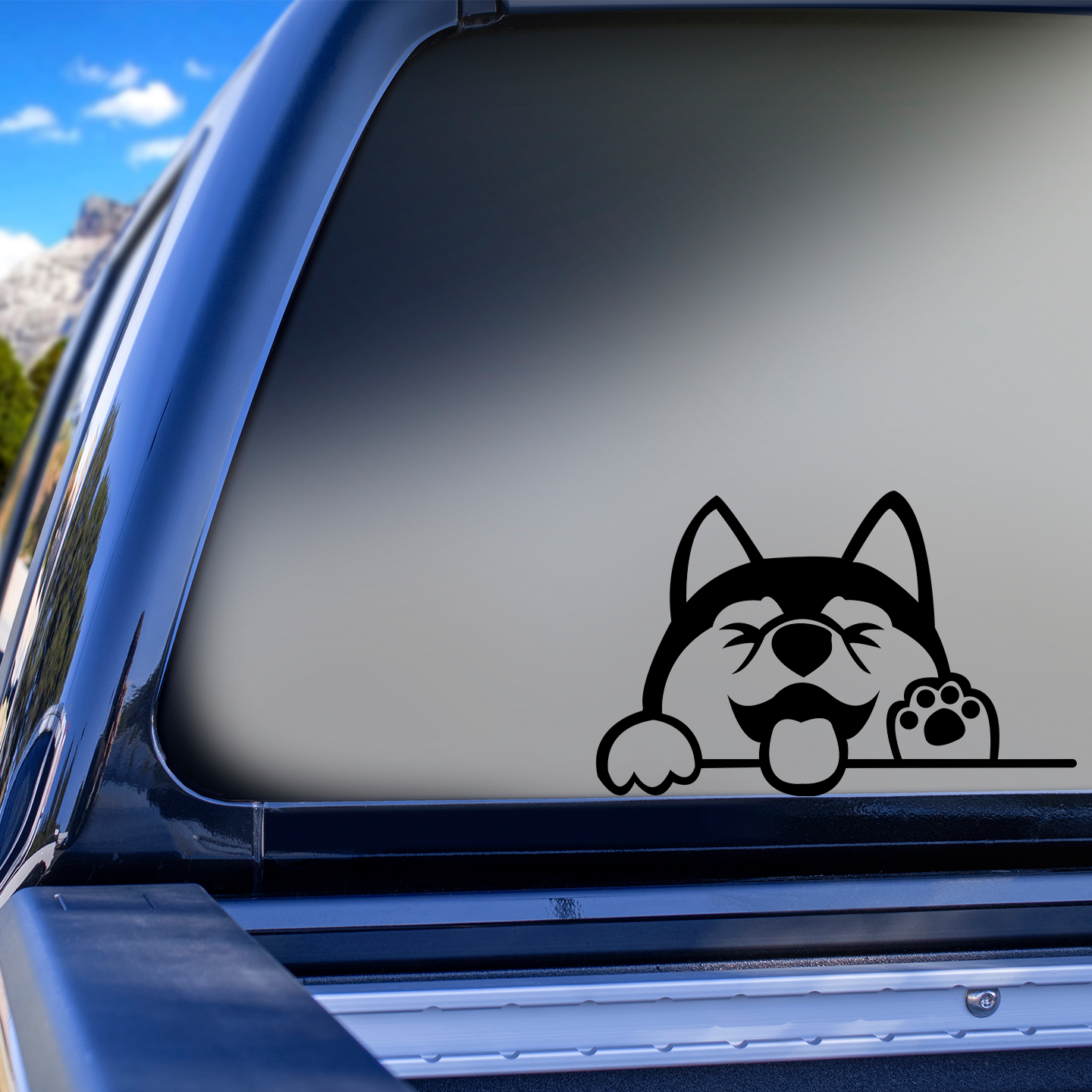 Husky Peeping Sticker