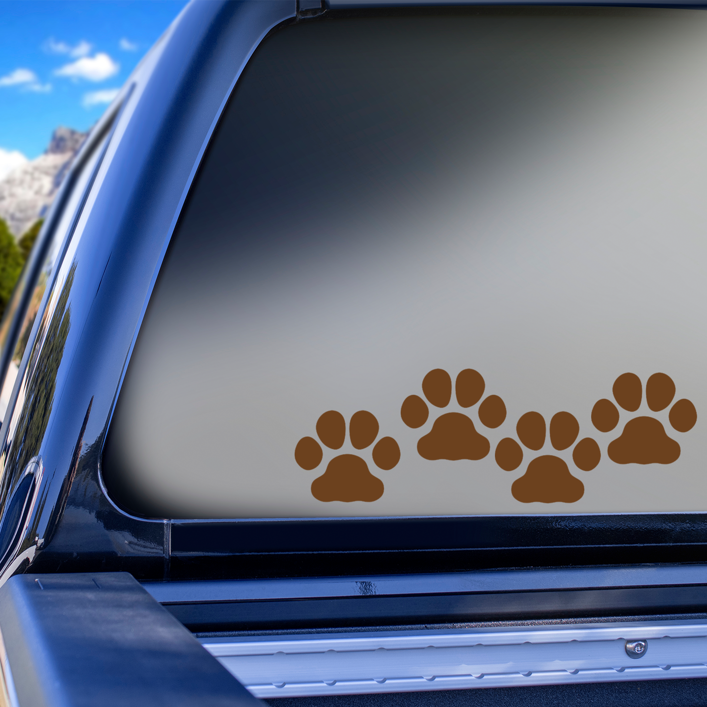 Copper Paw Print Stickers