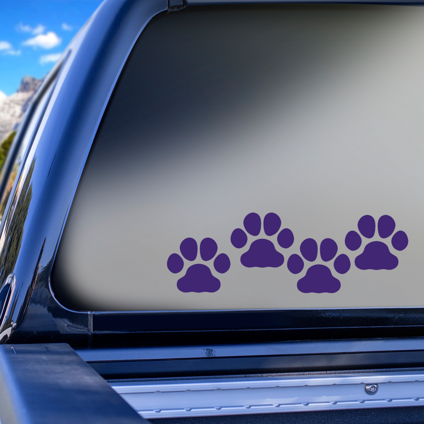 Purple Paw Print Stickers