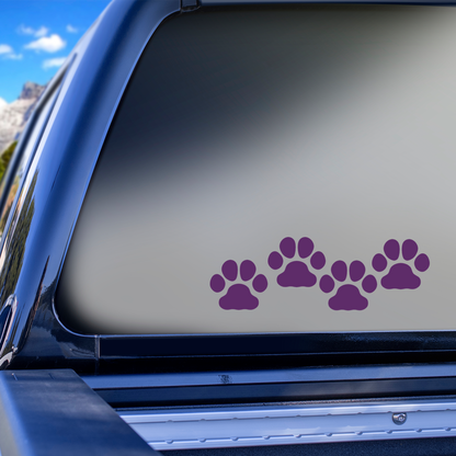 Violet Paw Print Stickers