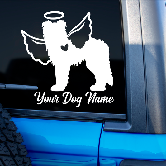 Border Collie With Angel Wings Sticker