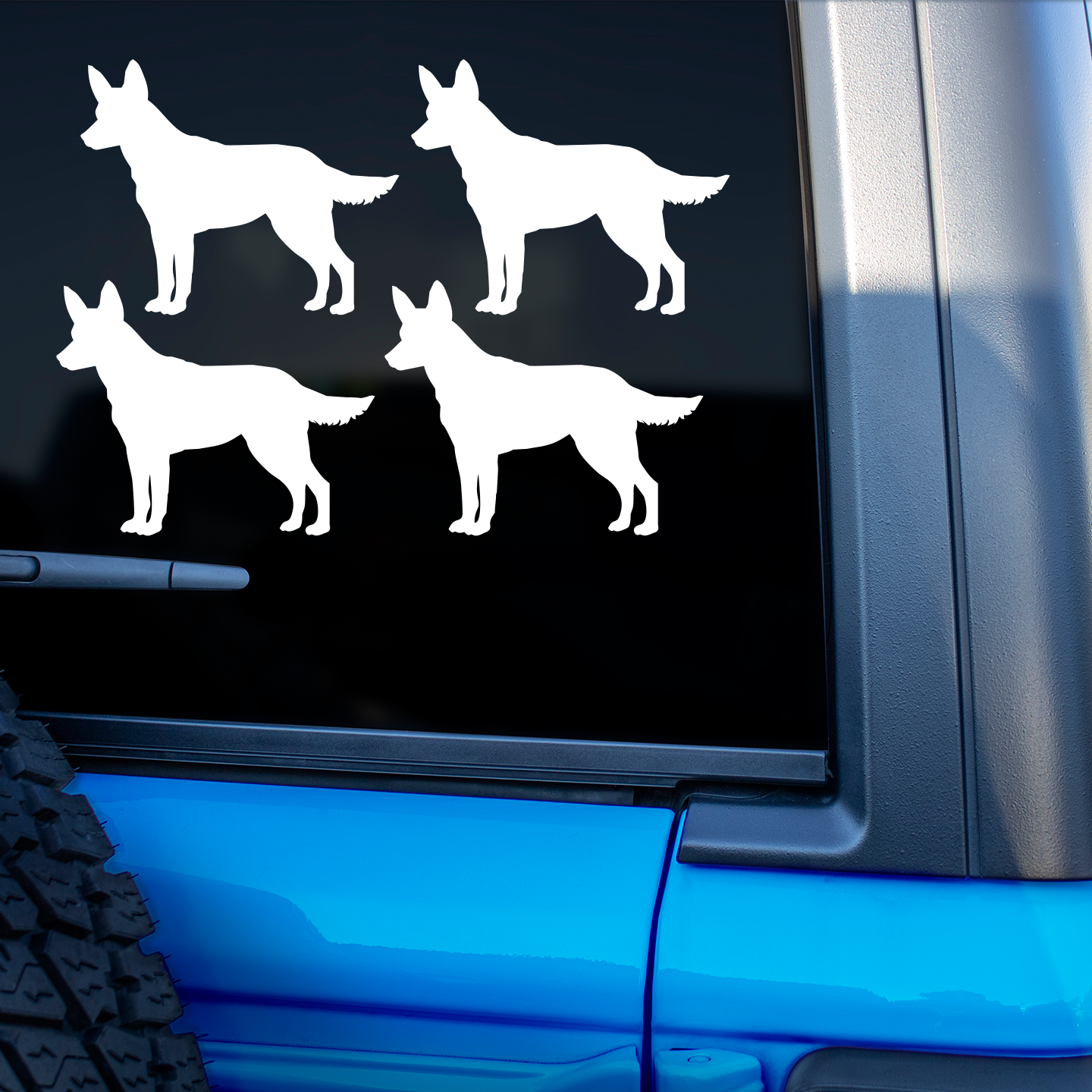 Australian Cattle Dog Silhouette Stickers