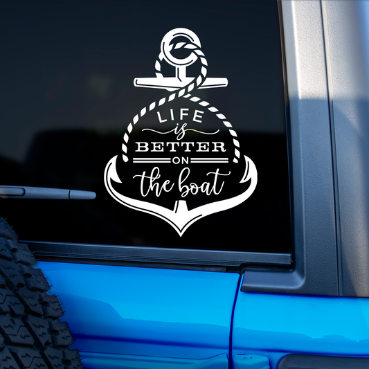 Life Is Better On The Boat Sticker