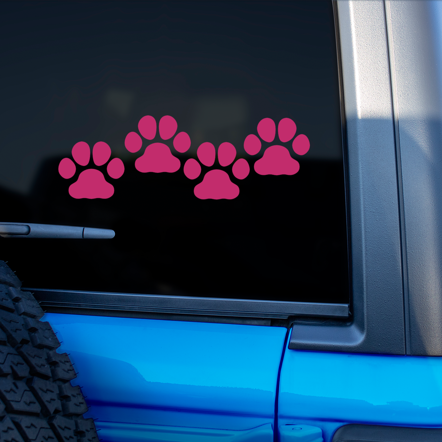 Pink Paw Print Stickers