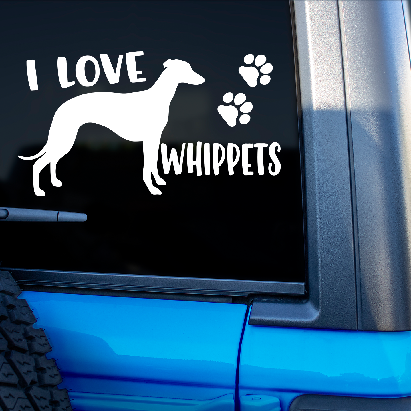 I Love Whippets Sticker