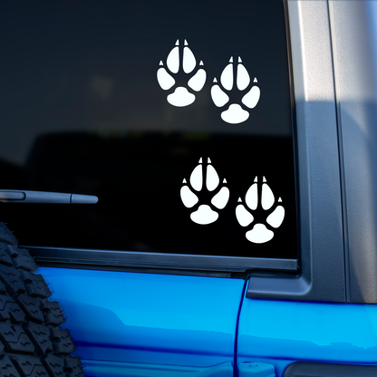 Fox Paw Print Stickers