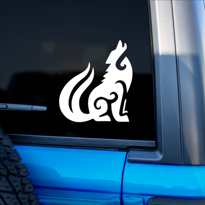 Tribal Wolf Sticker