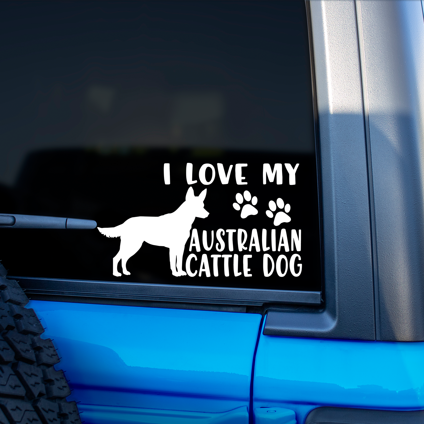 I Love My Australian Cattle Dog Sticker